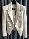Balmain 8 Button Leather Blazer