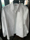Valentino Wht Woven Dress Shirt