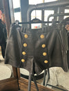Balmain Womens Leather Shorts