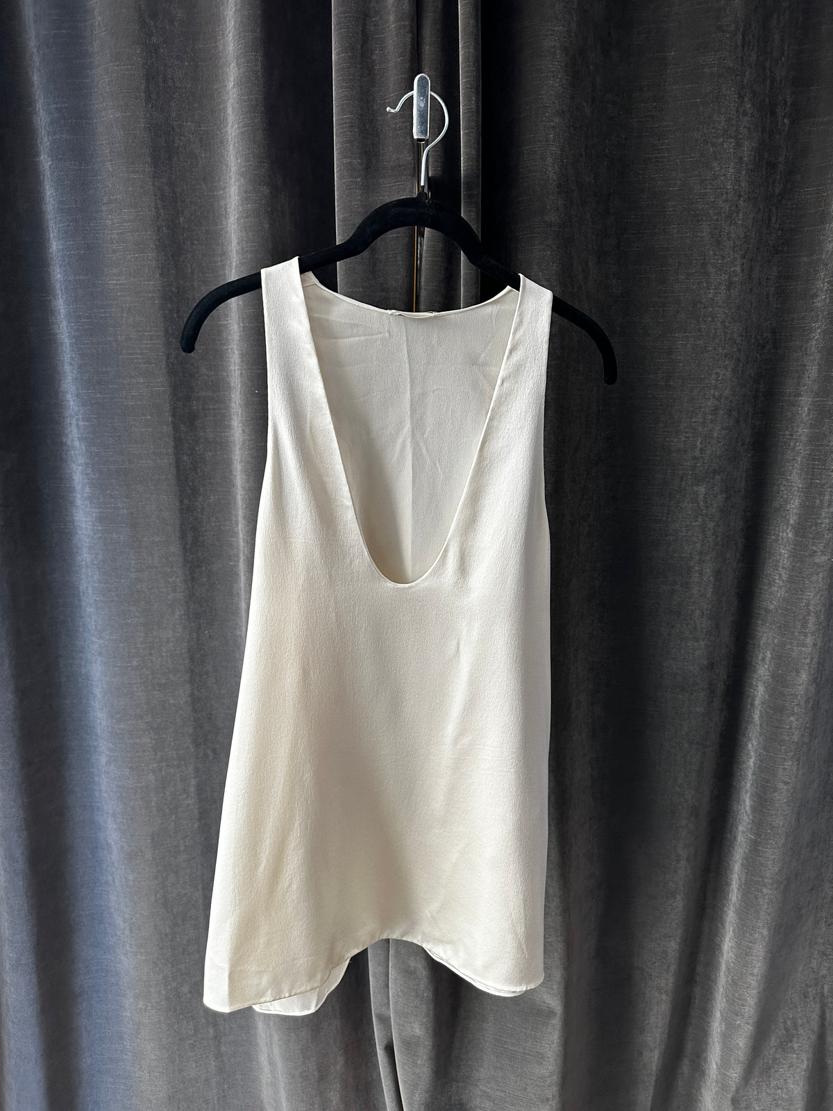 Saint Laurent Crepe Satin Camisole Color WHT SIZE 42