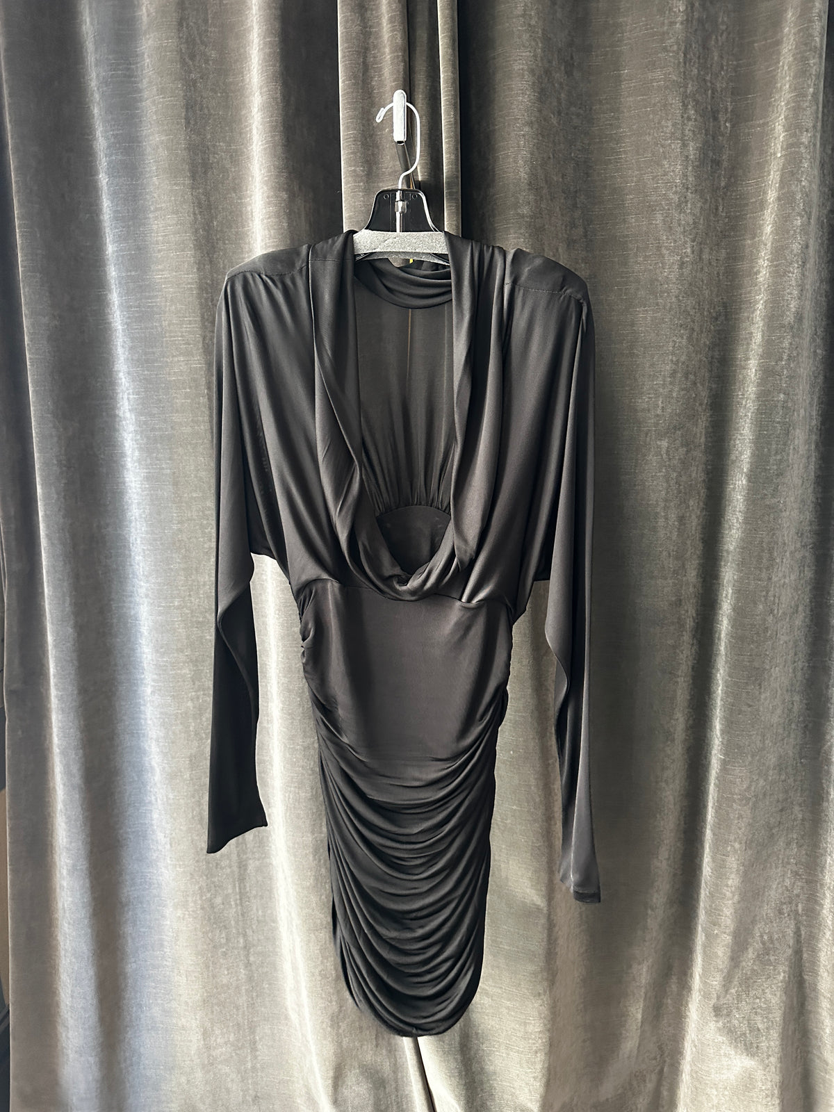 Saint Laurent Jersey Viscose Brilliant Dress Color BLK Size XL