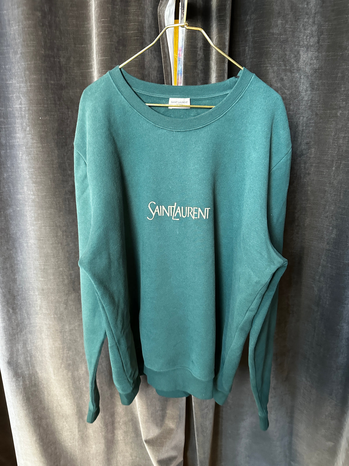 Saint Laurent Printed Sweat Shirt Old School Vert XXL