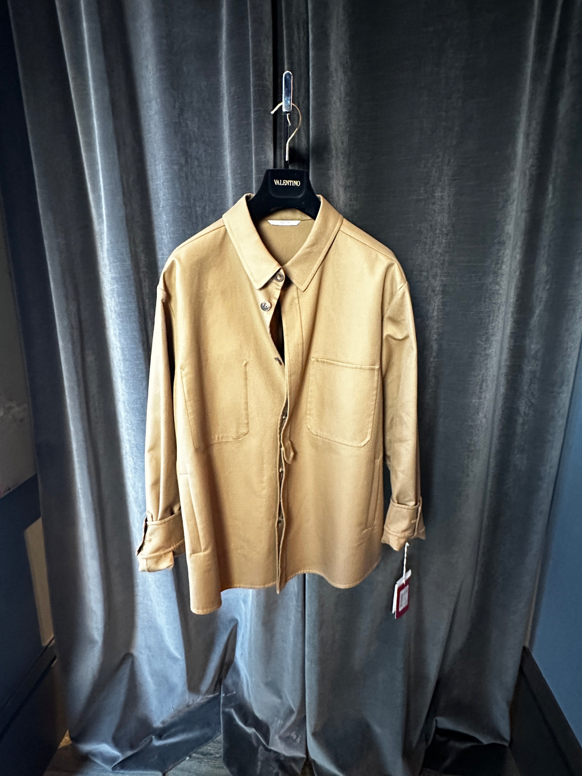 VALENTINO SHIRT JACKET IN LIGHTWEIGHT DOUBLE-FACED COTTON (SALE)
