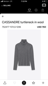 Saint Laurent Cassandre Turtleneck Wool
