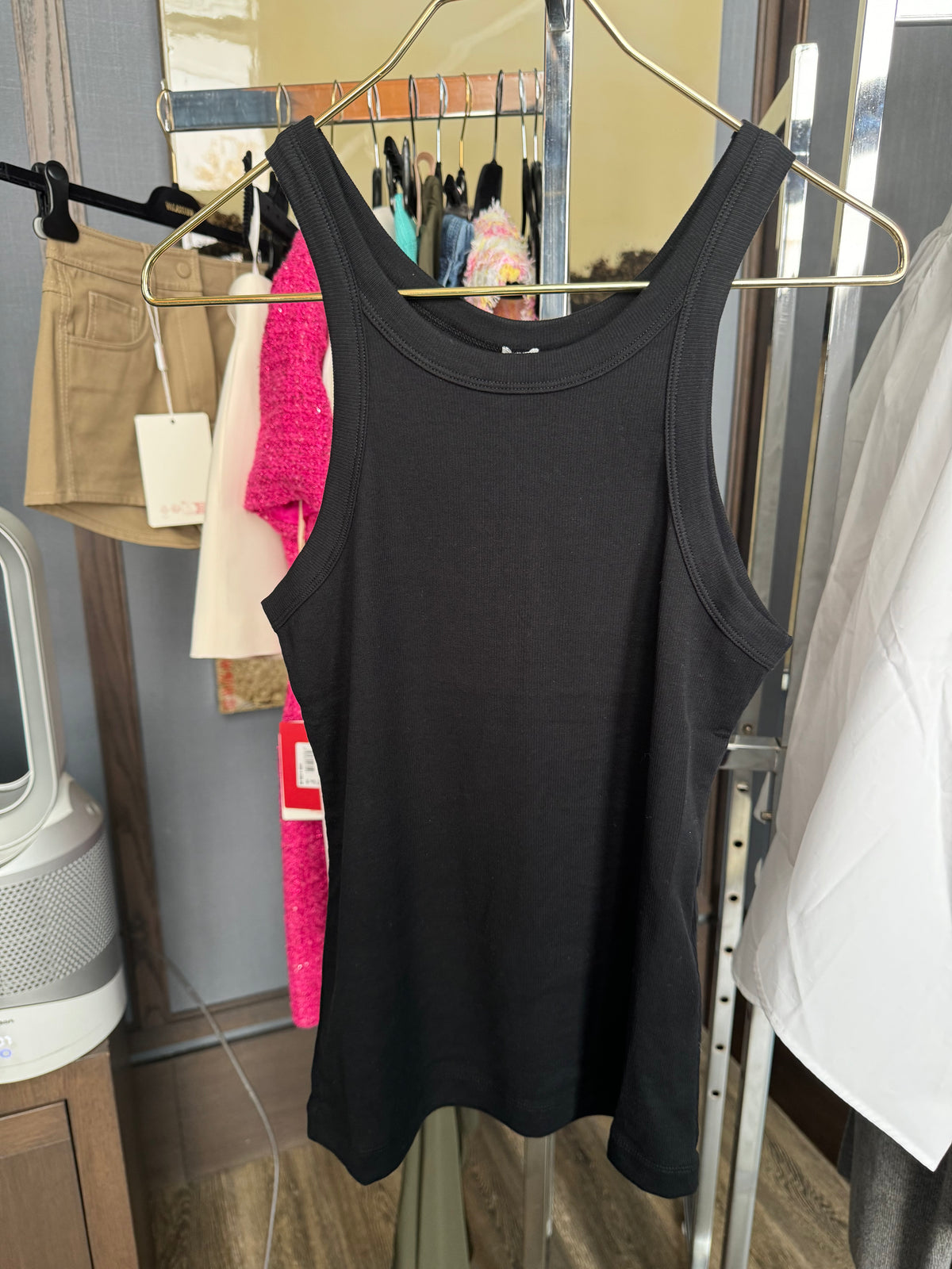 Toteme Organic Cotton Tank in Black