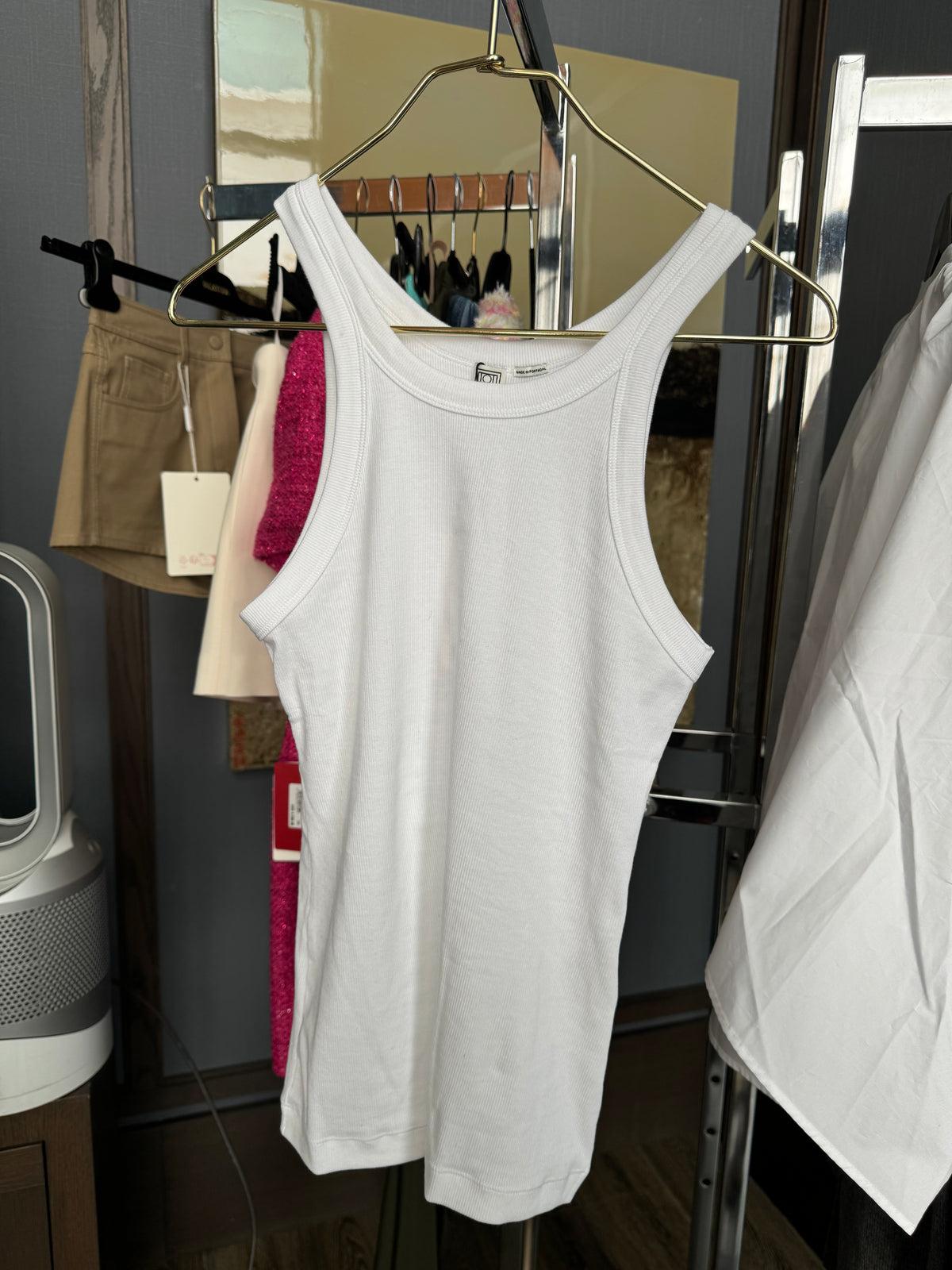 Toteme Organic Cotton Tank in White