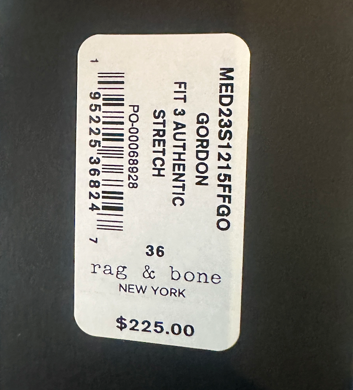 Rag &amp; Bone  Gordon Jeans size 36