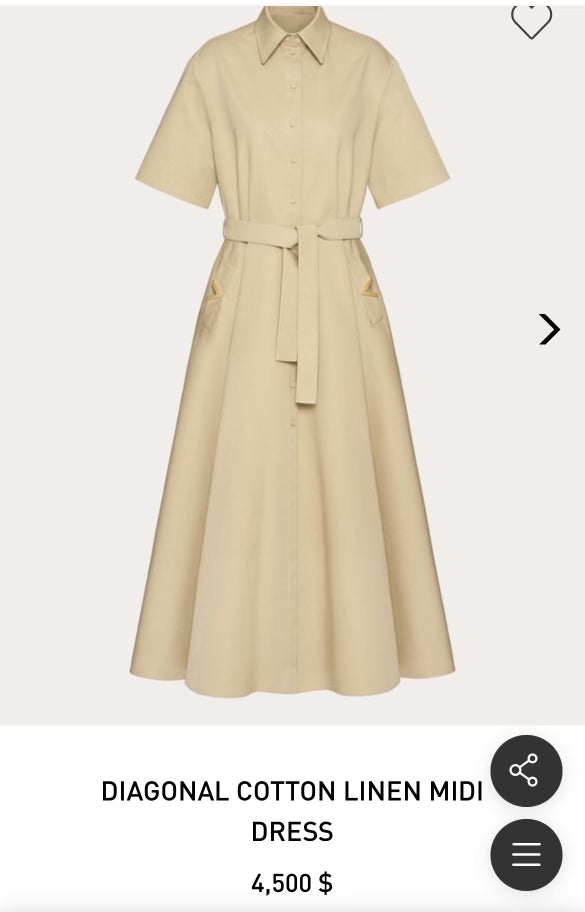 Personal Shopping Fee (Valentino Cotton Linen Dress)