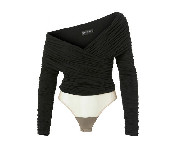 SERGIO HUDSON OFF THE SHOULDER BODYSUIT