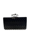 Alexander McQueen Four Ring Studded Flat Pouch Clutch Bag